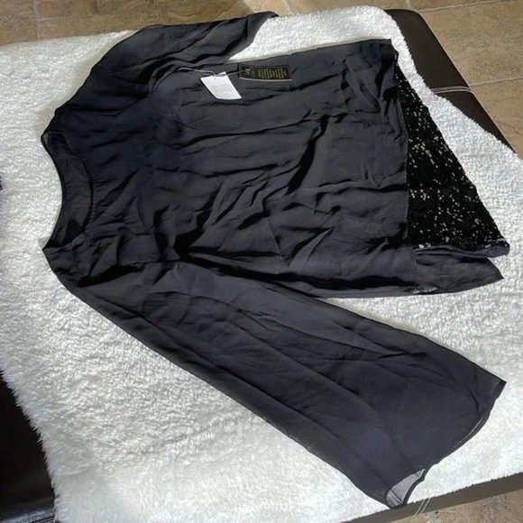 DG2 by Diane Gilman Asymmetric Blouse with Sequin Tank - Picture 4 of 7